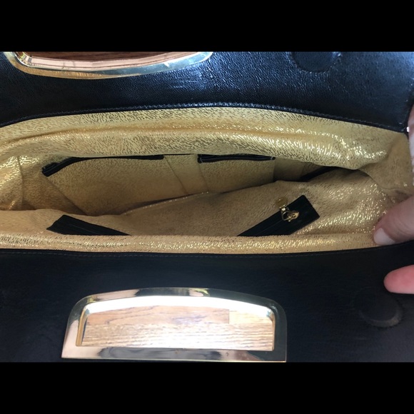 NWOT Patent Leather Snake Fold Over Clutch - Picture 9 of 12
